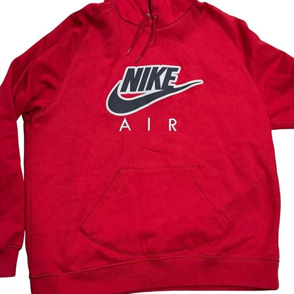 Nike Air XXL Red Logo Pullover Hoodie Vintage Y2K 2000S - Picture 2 of 8